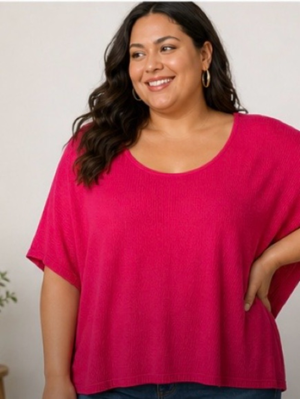 Chico's Fuchsia Short Sleeve Top